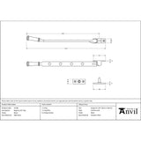 From The Anvil - Black 10" Regency Stay | Sku. 92106 | Trade Door Handles.