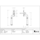 From The Anvil - External Beeswax Regency Espag - LH | Sku. 92113 | Trade Door Handles.
