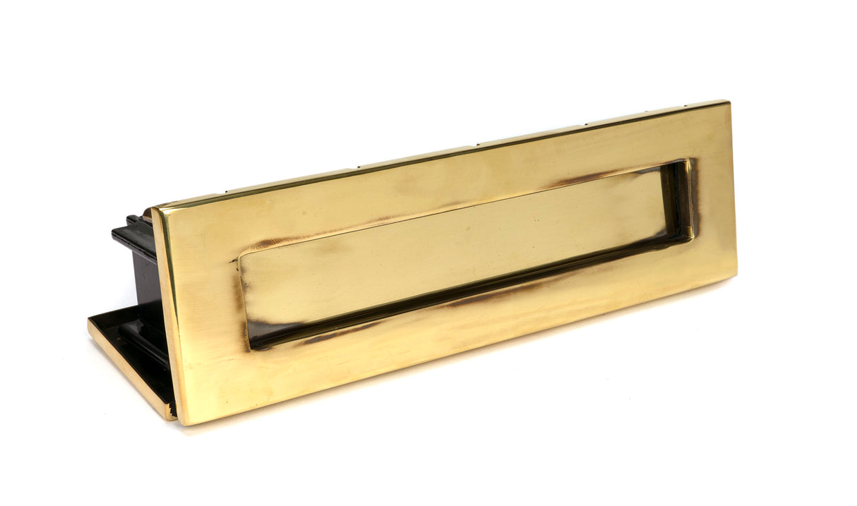 From The Anvil - Aged Brass Traditional Letterbox | Sku. 92127 | Trade Door Handles.