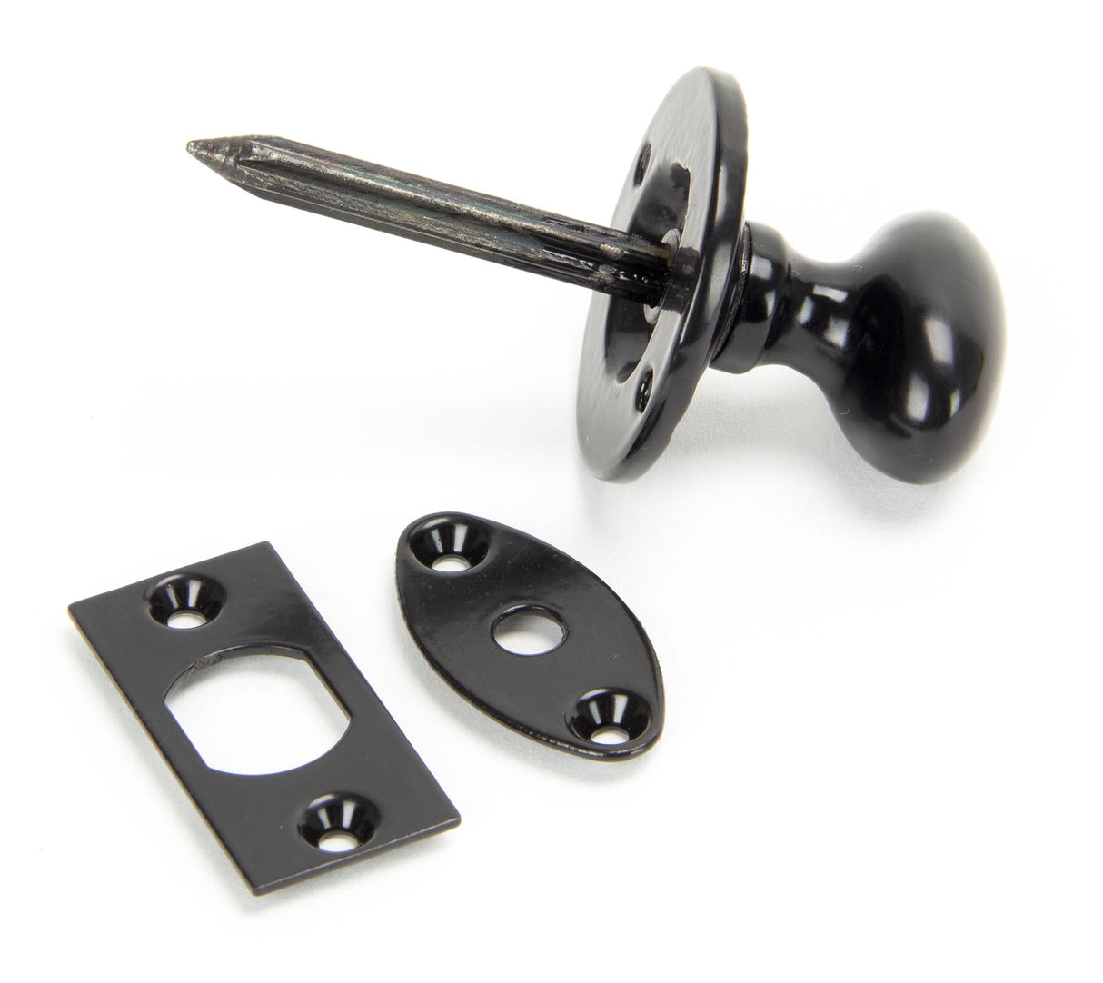 From The Anvil - Black Oval Rack Bolt | Sku. 92128 | Trade Door Handles.