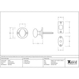 From The Anvil - External Beeswax Oval Rack Bolt | Sku. 92130 | Trade Door Handles.