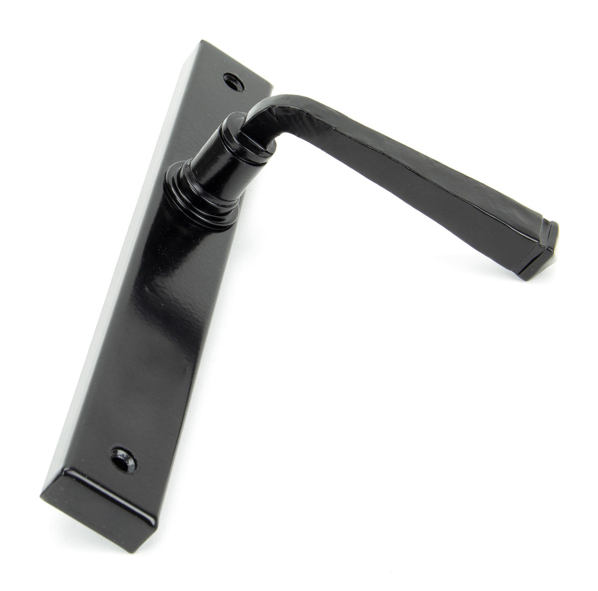 From The Anvil - Black Avon Slimline Lever Espag. Latch Set | Sku. 92133 | Trade Door Handles.