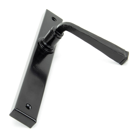 From The Anvil - Black Avon Slimline Lever Espag. Latch Set | Sku. 92133 | Trade Door Handles.