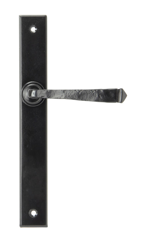 From The Anvil - Black Avon Slimline Lever Espag. Latch Set | Sku. 92133 | Trade Door Handles.