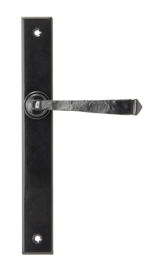 From The Anvil - Black Avon Slimline Lever Espag. Latch Set | Sku. 92133 | Trade Door Handles.