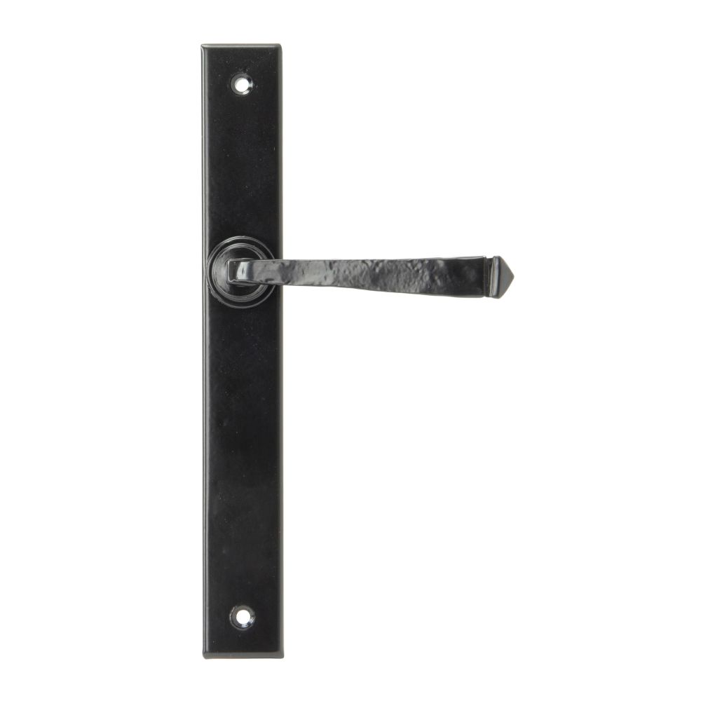 From The Anvil - Black Avon Slimline Lever Espag. Latch Set | Sku. 92133 | Trade Door Handles.