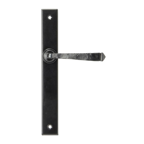 From The Anvil - Black Avon Slimline Lever Espag. Latch Set | Sku. 92133 | Trade Door Handles.