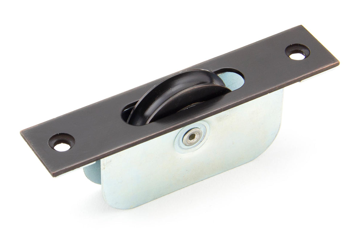 From The Anvil - Aged Bronze Square Ended Sash Pulley 75kg | Sku. 92134 | Trade Door Handles.