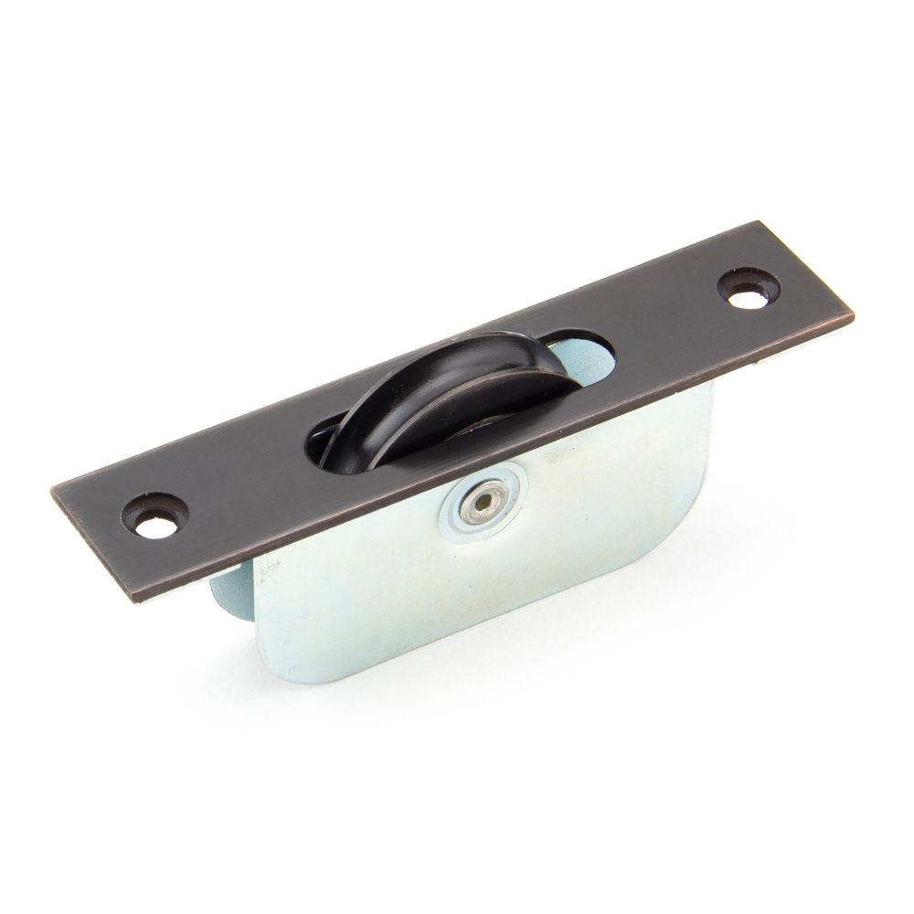 From The Anvil - Aged Bronze Square Ended Sash Pulley 75kg | Sku. 92134 | Trade Door Handles.