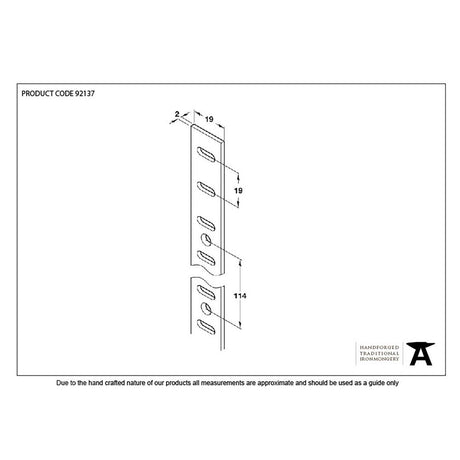 From The Anvil - Black Flat Bookcase Strip 1.83m | Sku. 92137 | Trade Door Handles.