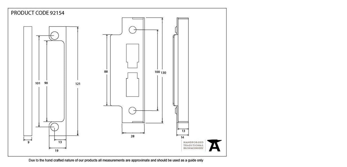 From The Anvil - Black ½" Rebate Kit For 91116/91109 | Sku. 92154 | Trade Door Handles.