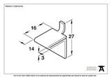 From The Anvil - Black Double Stud for Flat Black Bookcase Strip | Sku. 92160 | Trade Door Handles.