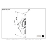 From The Anvil - BZP Winkhaus Centre Latch Keep RH 44mm Door | Sku. 92163 | Trade Door Handles.