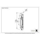 From The Anvil - BZP Winkhaus Heritage Hook Strike Keep 44mm Door | Sku. 92164 | Trade Door Handles.
