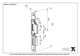 From The Anvil - BZP Winkhaus Centre Latch Keep LH 56mm Door | Sku. 92165 | Trade Door Handles.