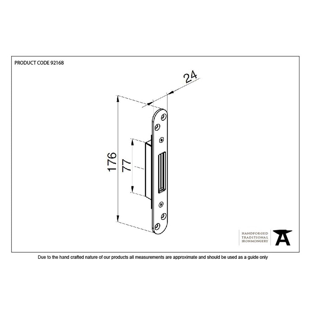 From The Anvil - BZP Winkhaus Standard Hook Keep | Sku. 92168 | Trade Door Handles.