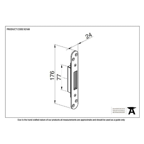 From The Anvil - BZP Winkhaus Standard Hook Keep | Sku. 92168 | Trade Door Handles.