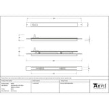 From The Anvil - Black Trimvent 90 Hi Lift Vent 300mm x 22mm | Sku. 93201 | Trade Door Handles.
