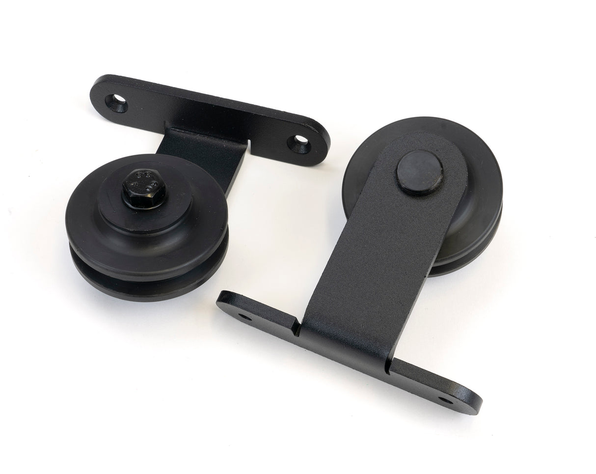 From The Anvil - 100kg Black (Top Mount) Sliding Door Hardware Kit (2m Track) | Sku. 93230 | Trade Door Handles.