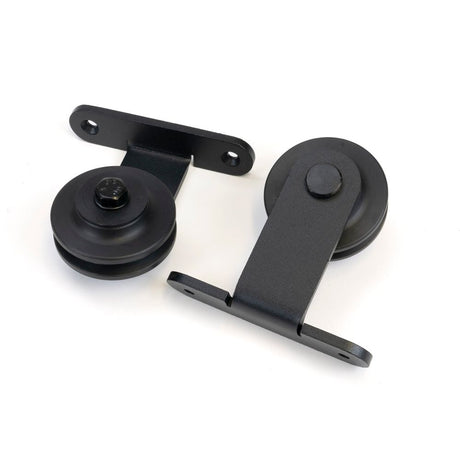 From The Anvil - 100kg Black (Top Mount) Sliding Door Hardware Kit (2m Track) | Sku. 93230 | Trade Door Handles.