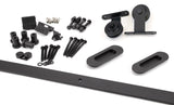 From The Anvil - 100kg Black (Top Mount) Sliding Door Hardware Kit (2m Track) | Sku. 93230 | Trade Door Handles.