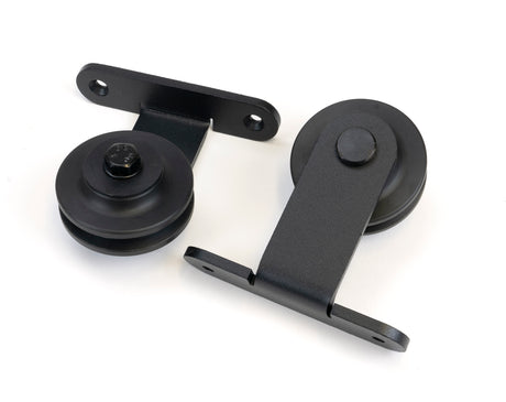 From The Anvil - 100kg Black (Top Mount) Sliding Door Hardware Kit (3m Track) | Sku. 93231 | Trade Door Handles.