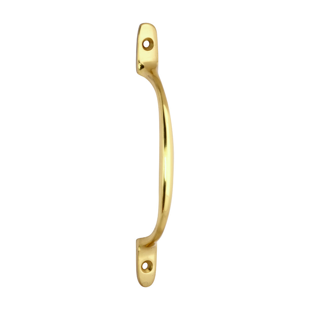 This is an image of Timco - Traditional Pattern Sash Pull Handle - Polished Brass 160mm (1 Each Bag) 949131