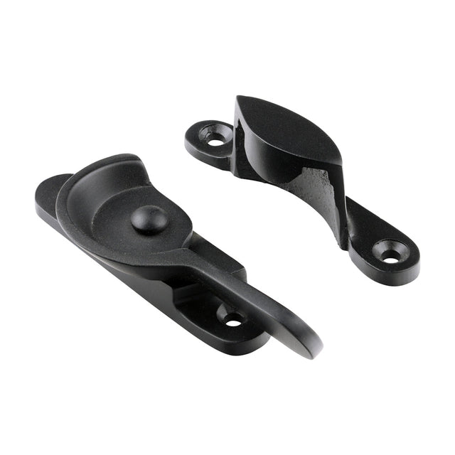 This is an image of Timco - Fitch Pattern Sash Fastener - Matt Black 68 x 14 (1 Each TIMpac) 949169P