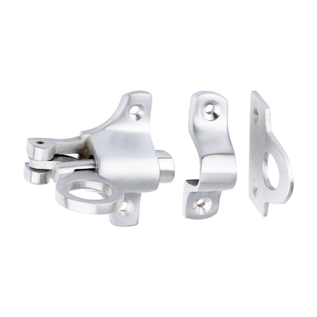 This is an image of Timco - Fanlight Catch - Satin Chrome 50 x 60 (1 Each Bag) 949181