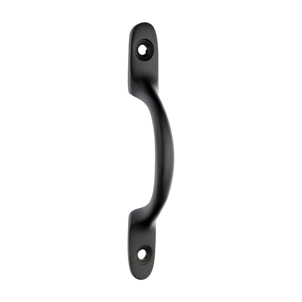 This is an image of Timco - Traditional Pattern Sash Pull Handle - Matt Black 100mm (1 Each TIMpac) 949322P