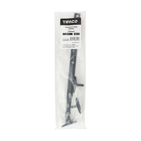 This is an image of Timco - Casement Stay (900A) - Black 250mm (1 Each Bag) 949437