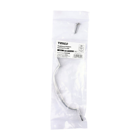 This is an image of Timco - Traditional Pattern Sash Pull Handle - Satin Chrome 160mm (1 Each Bag) 949546
