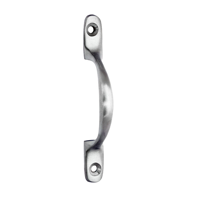 This is an image of Timco - Traditional Pattern Sash Pull Handle - Satin Chrome 100mm (1 Each TIMpac) 949648P