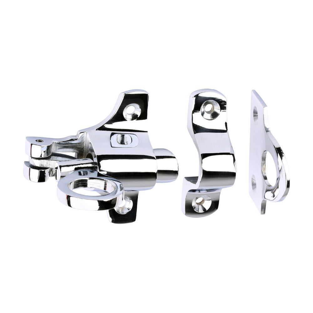 This is an image of Timco - Fanlight Catch - Polished Chrome 50 x 60 (1 Each TIMpac) 949700P