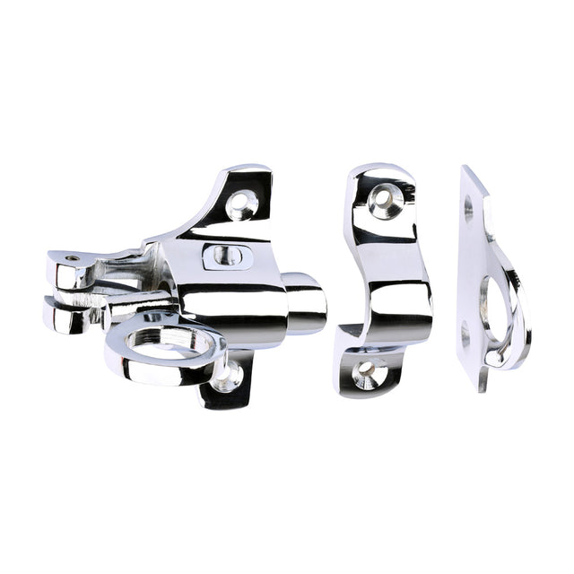 This is an image of Timco - Fanlight Catch - Polished Chrome 50 x 60 (1 Each TIMpac) 949700P