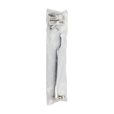This is an image of Timco - Victorian Pattern Casement Stay - Polished Chrome 240mm (1 Each Bag) 949897