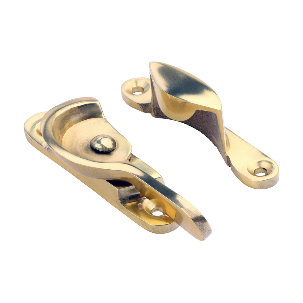 This is an image of Timco - Fitch Pattern Sash Fastener - Polished Brass 68 x 14 (1 Each TIMpac) 949982P