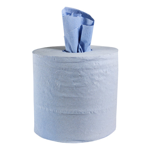 This is an image of Timco - Centrefeed Rolls - Blue 150m x 170mm (6 Pieces Pack) 973508