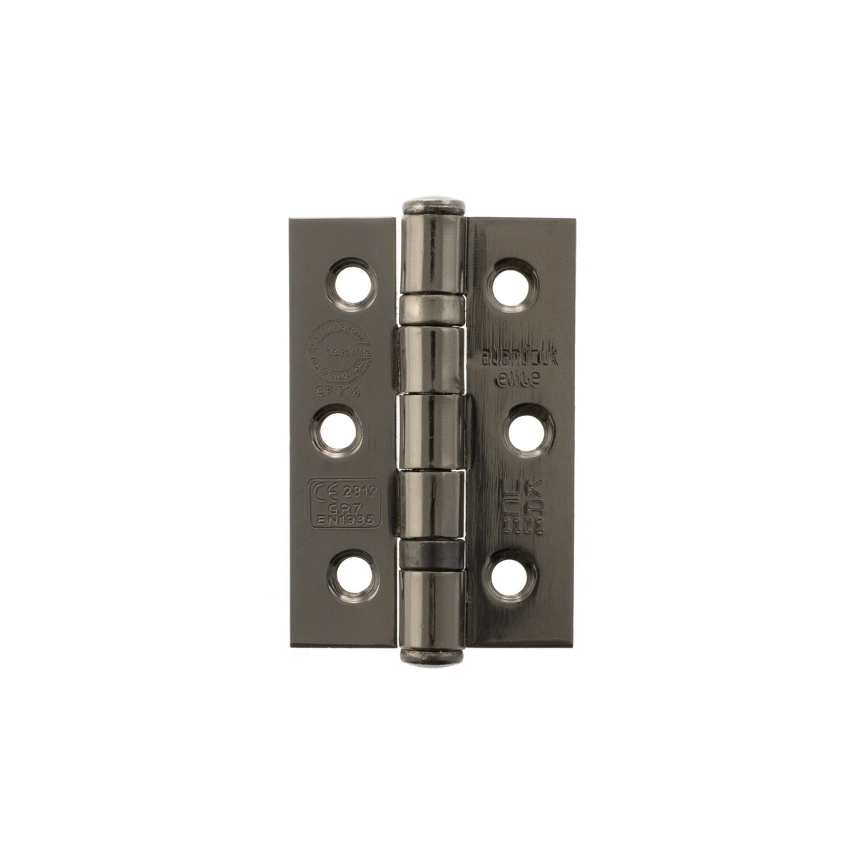 Quality image of Atlantic CE Fire Rated Grade 7 Ball Bearing Hinges 3" x 2" x 2mm - Black Nickel | Sku. a2h322bn | available from Trade Door Handles.
