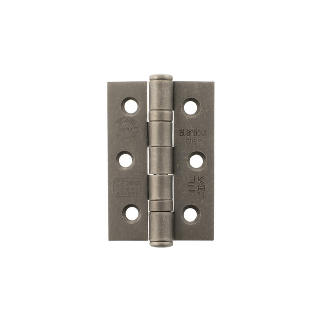 Quality image of Atlantic CE Fire Rated Grade 7 Ball Bearing Hinges 3" x 2" x 2mm - Distressed Silver | Sku. a2h322ds | available from Trade Door Handles.