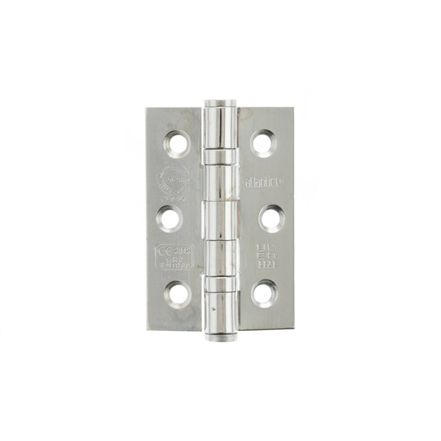 Quality image of Atlantic CE Fire Rated Grade 7 Ball Bearing Hinges 3" x 2" x 2mm - Polished Chrome | Sku. a2h322pc | available from Trade Door Handles.
