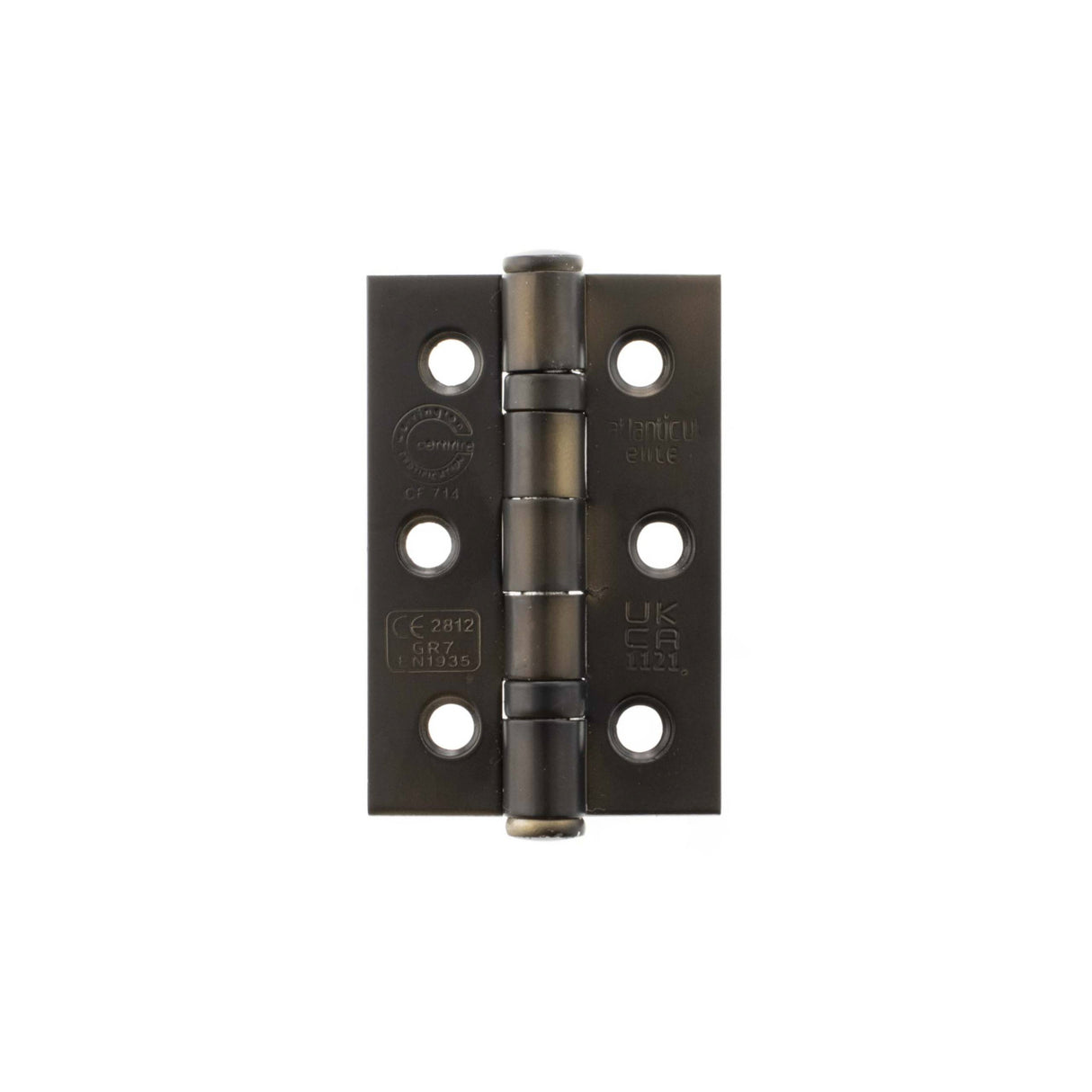 Quality image of Atlantic CE Fire Rated Grade 7 Ball Bearing Hinges 3" x 2" x 2mm - Urban Dark Bronze | Sku. a2h322udb | available from Trade Door Handles.