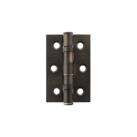 Quality image of Atlantic CE Fire Rated Grade 7 Ball Bearing Hinges 3" x 2" x 2mm - Urban Dark Bronze | Sku. a2h322udb | available from Trade Door Handles.