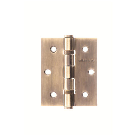 Quality image of Atlantic Ball Bearing Hinges 3" x 2.5" x 2.5mm - Antique Brass | Sku. a2hb32525ab | available from Trade Door Handles.