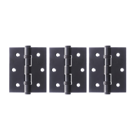 Quality image of Atlantic Ball Bearing Hinges 3" x 2.5" x 2.5mm set of 3 - Matt Black | Sku. a2hb32525mb-3 | available from Trade Door Handles.