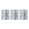 Quality image of Atlantic Ball Bearing Hinges 3" x 2.5" x 2.5mm set of 3 - Satin Chrome | Sku. a2hb32525sc-3 | available from Trade Door Handles.