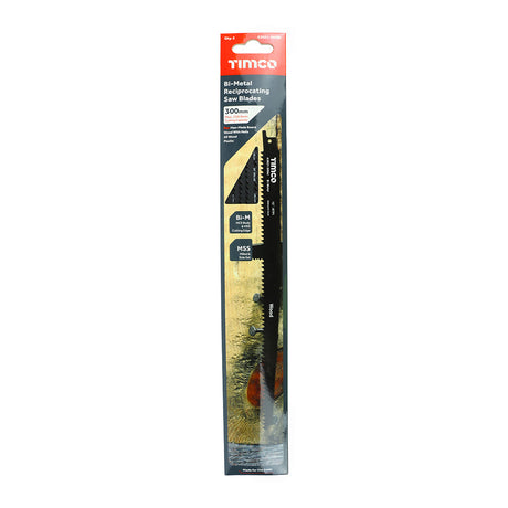This is an image of Timco - Reciprocating Saw Blades - Wood Cutting - Bi-Metal - S1411DF S1411DF (5 Pieces Pack) A3021-300BI