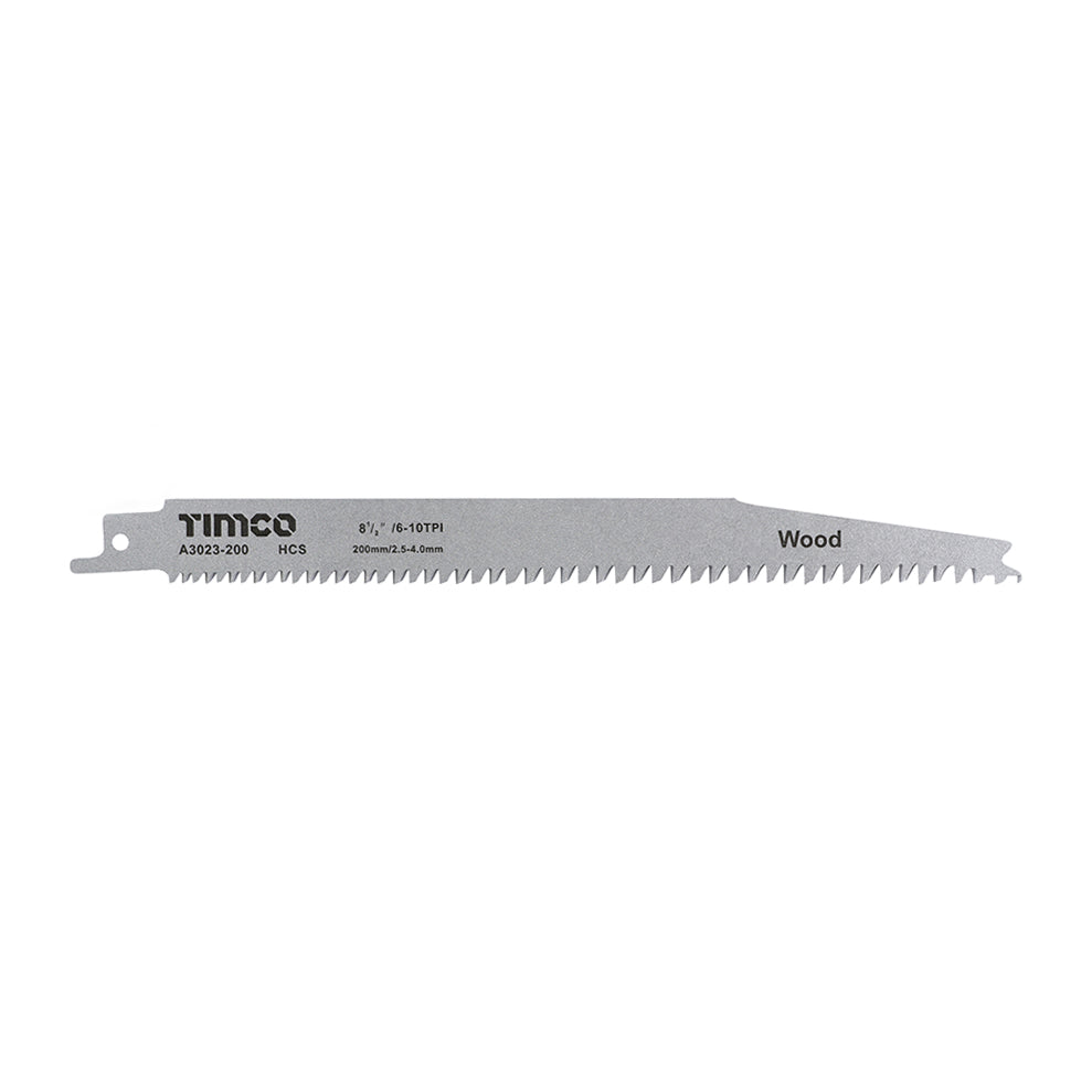 This is an image of Timco - Reciprocating Saw Blades - Wood Cutting - High Carbon Steel - S2345X S2345X (5 Pieces Pack) A3023-200