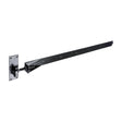 This is an image of Timco - Pair of Adjustable Band & Hook on Plates - Black 1200mm (1 Pairs Plain Bag) ABH1200B