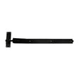 This is an image of Timco - Pair of Adjustable Band & Hook on Plates - Black 900mm (1 Pairs Plain Bag) ABH900B